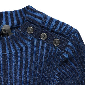 Pull en côte bicolore 