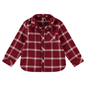 Chemise manches longues à carreaux en flanelle 