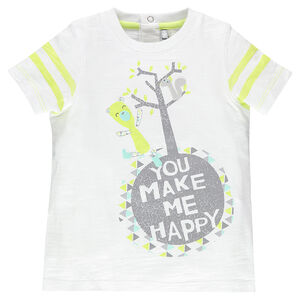 Tee-shirt manches courtes avec animaux printés 