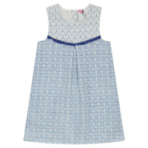 Robe imprimée en jacquard avec franges fantaisie 