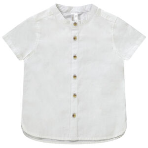 Chemise manches courtes uni col mao pour bébé garçon 
