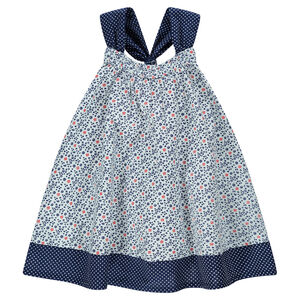 Robe sans manches à fleurs et pois all-over  