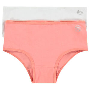 Junior - Lot de 2 shorties en coton avec logo printé argenté 