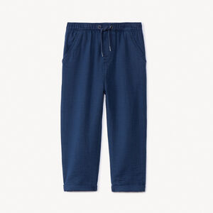 Pantalon uni en toile pour bébé garçon 
