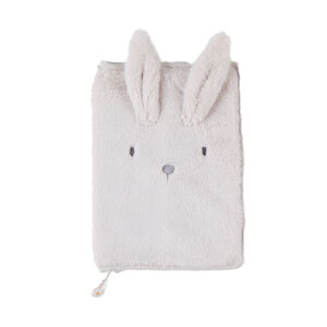 Protège carnet de santé en fausse fourrure Moka le lapin 