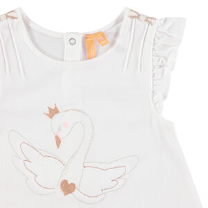 Ensemble avec tunique print cygne et legging imprimé couronnes all-over 