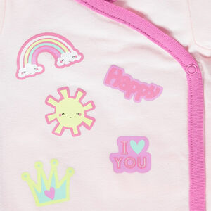 Lot de 5 bodies print fantaisie avec ouverture adaptée à l'âge 