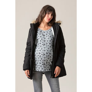Parka de grossesse doublée sherpa à poches 