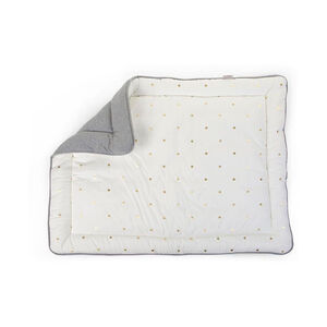 Tapis de parc 80 x 100 cm - Jersey grey/dots gold 