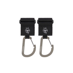 Set de 2 mousquetons pour poussette - Noir 