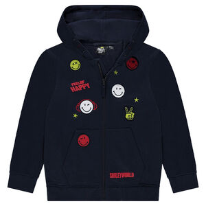 Junior - Gilet à capuche en molleton avec badges et broderies  