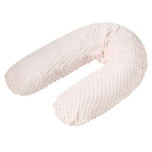 Housse de coussin d'allaitement en polaire - Pois Rose 