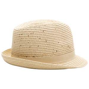 Borsalino effet paille à ruban ton sur ton 