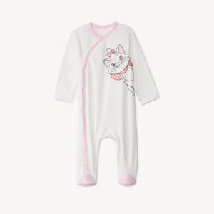 Dors-bien en velours Marie Aristochats Disney pour bébé fille avec ouvertures différentes selon l'âge 