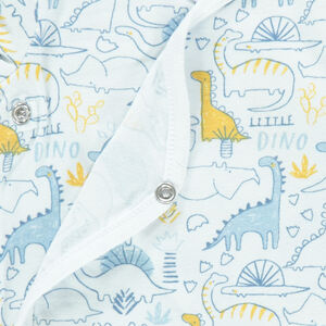 Lot de 3 bodies manches longues en jersey print dinosaures 