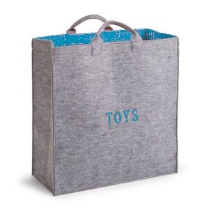 Sac à jouets en feutre - Gris/Turquoise 