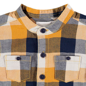 Chemise manches longues à carreaux avec patchs sur les coudes 