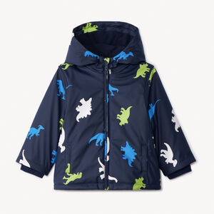 Parka gomme à couleur changeante imprimé dinos pour bébé garçon 