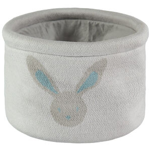 Panier derangement tricoté en coton motif lapin 