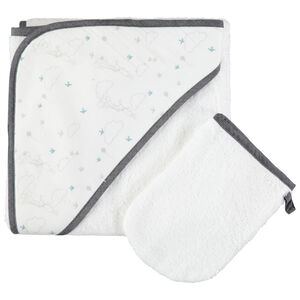 Set de bain en éponge à capuche imprimée 