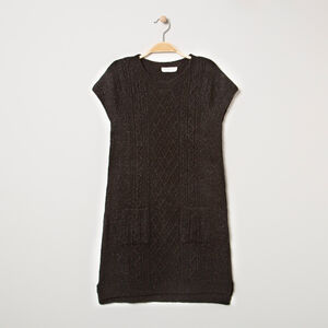 Junior - Robe en tricot manches courtes à poches 