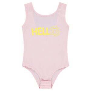 Body en coton uni avec message printé devant 