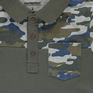 Polo effet 2 en 1 avec motif army et poche 