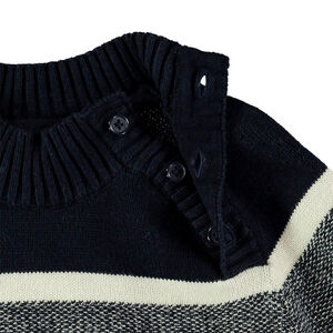 Pull en tricot à rayures contrastées 