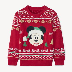 Pull de Noël Mickey Disney en tricot doublé garçon 