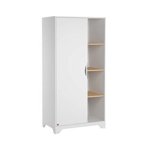 Armoire 1 porte Leaf - Blanc / Bois 
