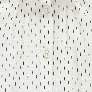 Chemise manches longues en voile façonné imprimée all-over 