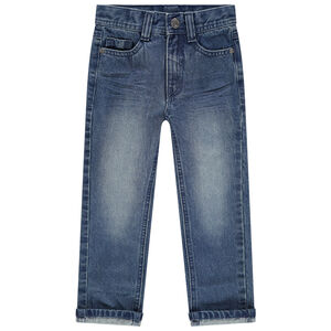 Jean effet used et crinkle droit 