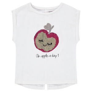 Tee-shirt manches courtes avec motif en sequins magiques 