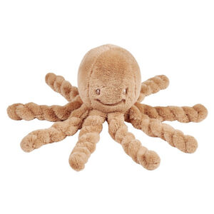 Peluche pieuvre poils courts Beige Ambré 