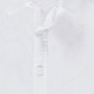 Junior - Chemise manches longues unie en coton 