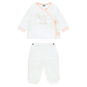 Ensemble naissance brassière et pantalon en molleton Smiley baby 