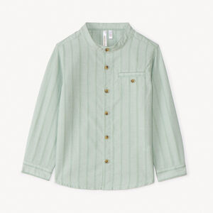 Chemise manches longues rayée col mao pour bébé garçon 