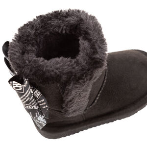 1/2 bottes fourrées avec noeuds au dos 