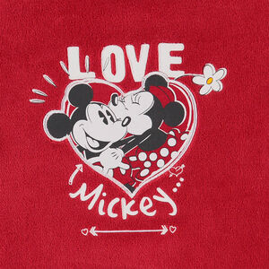 Pyjama en velours avec print Mickey et Minnie 