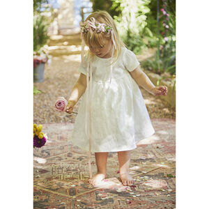 Robe de cérémonie en jacquard pour bébé fille 