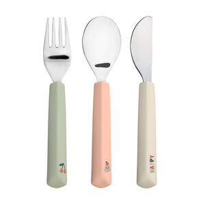 Set de 3 couverts enfants Happy Fruits Cherry 