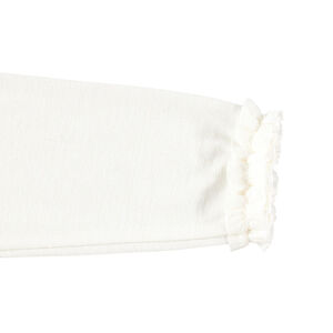 Sous-pull en maille fantaisie avec ruché au bout des manches 