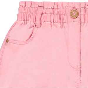 Short uni à taille mockée fille 