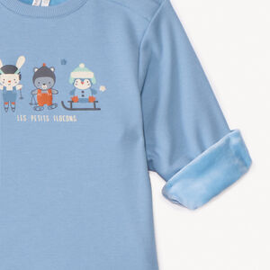 Ensemble jogging molleton motif ski pour bébé garçon 