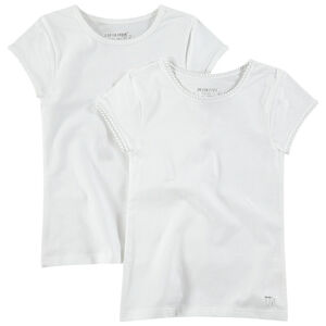 Junior - Lot de 2 maillots de corps unis en jersey avec logo printé 