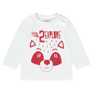 Tee-shirt manches longues en jersey avec panda printé 