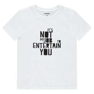 Junior - Tee-shirt manches courtes en jersey avec message printé 