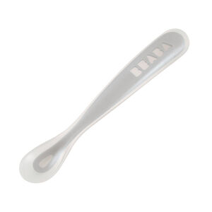 Cuillère 1er âge en silicone - Gris 