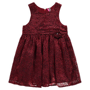 Robe sans manches avec pois en velours 