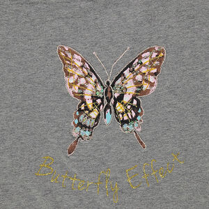 Junior - Tee-shirt asymétrique manches courtes avec print papillon 